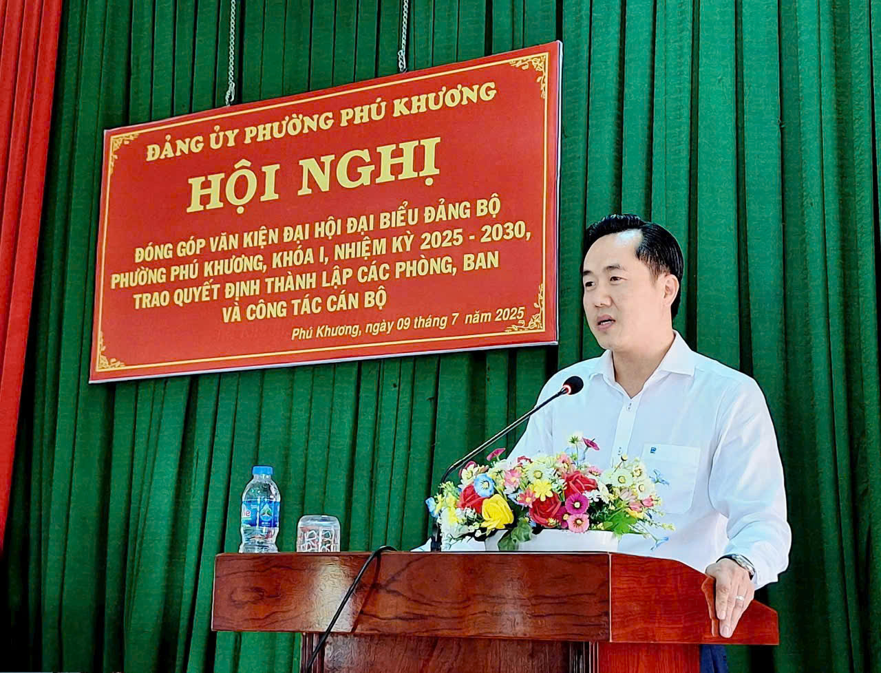 Ban Chấp hành Đảng bộ phường Phú Khương, tỉnh Vĩnh Long tổ chức Hội nghị góp ý Văn kiện Đại hội đại biểu Đảng bộ phường Phú Khương lần thứ I, nhiệm kỳ 2025 - 2030